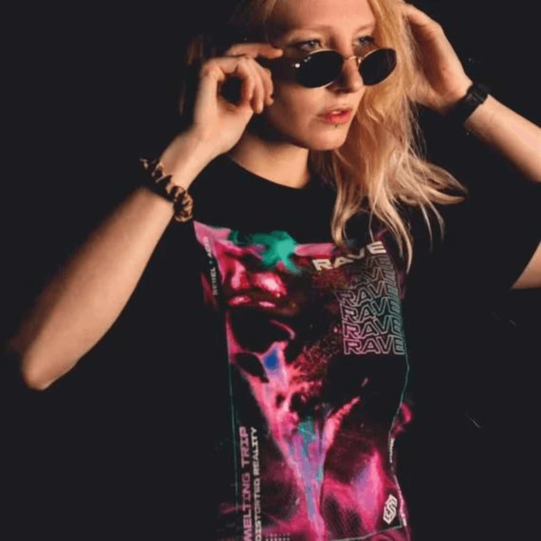 Melting Trip T-Shirt (schwarz, unisex) - FestivalStuff