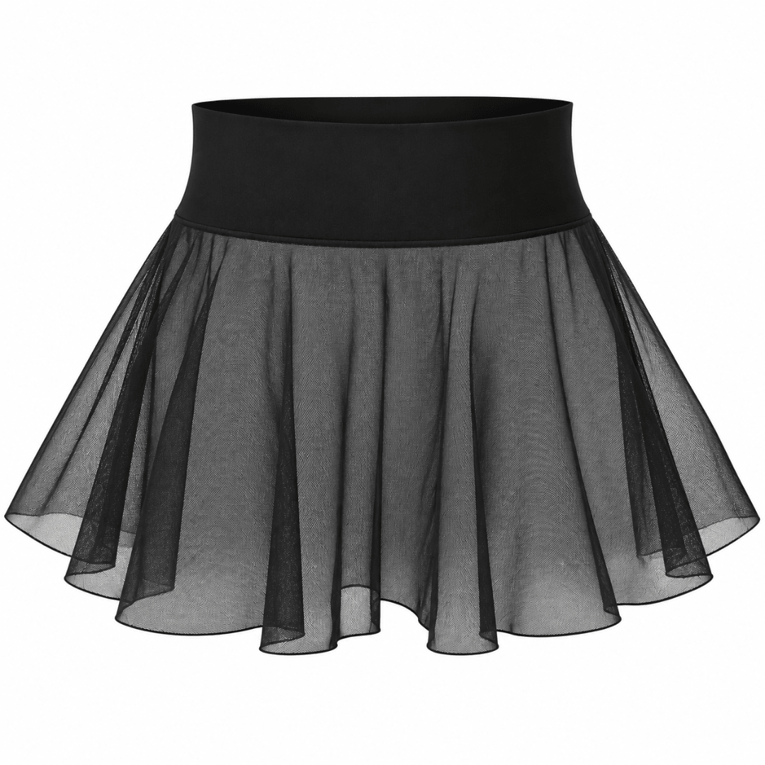 Mesh Minirock High Waist Schwarz - FestivalStuff