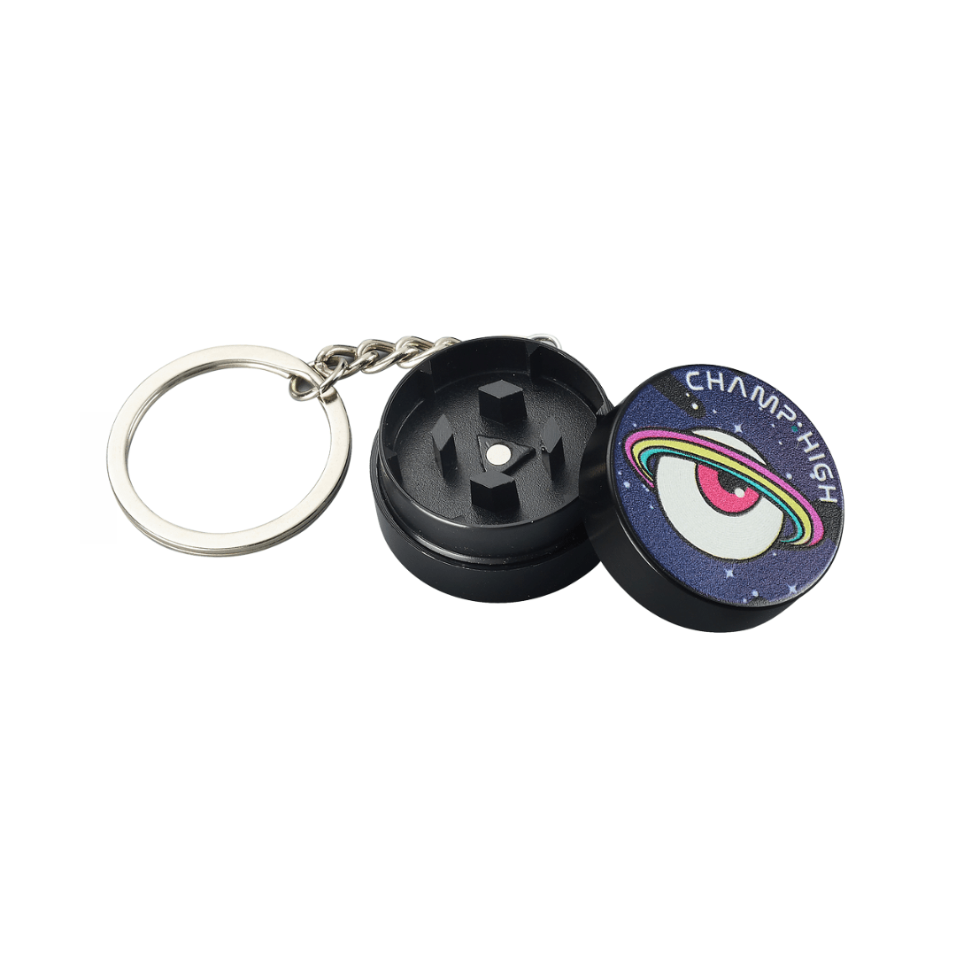 Mini Grinder 30mm mit Schlüsselanhänger Space Eye - FestivalStuff