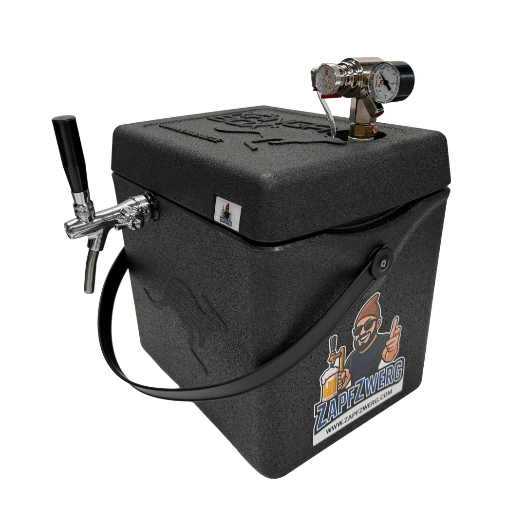 Mobile Zapfanlage 5L Schwarz – Festival Fass Zapfsystem - FestivalStuff