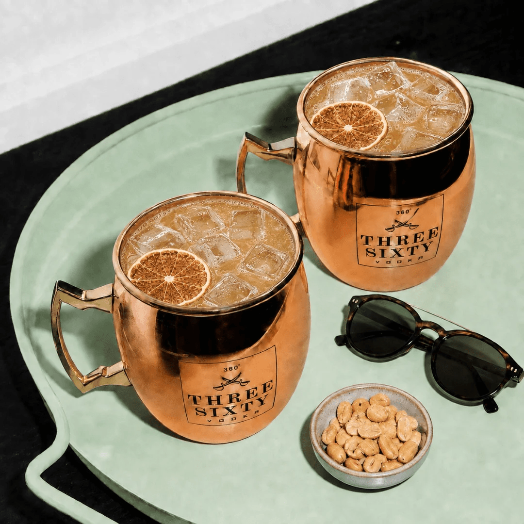 Moscow Mule Starter Kit mit THREE SIXTY Kupferbechern - FestivalStuff