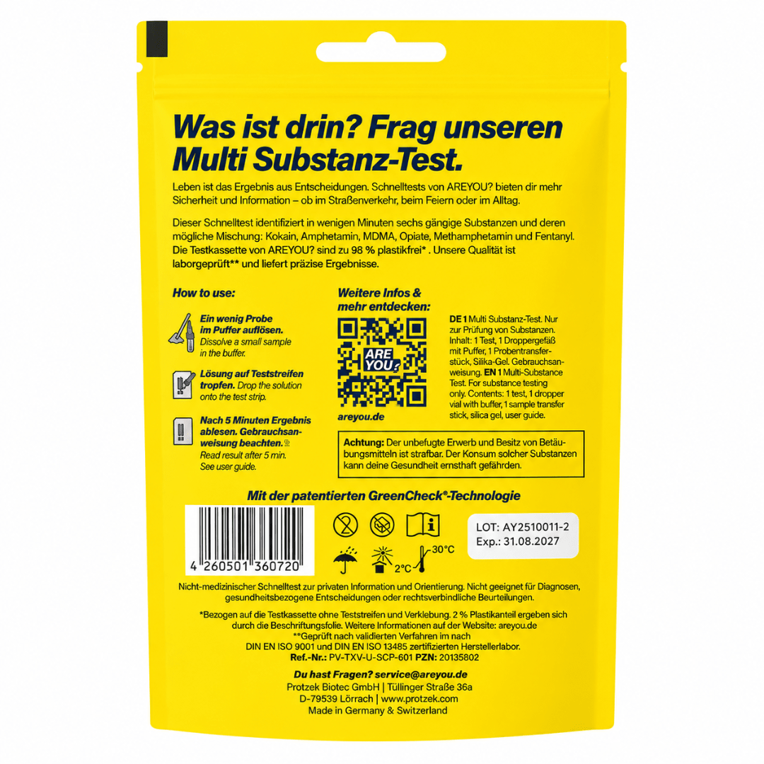 Multi Drogentest Urin – 6 Substanzen - FestivalStuff