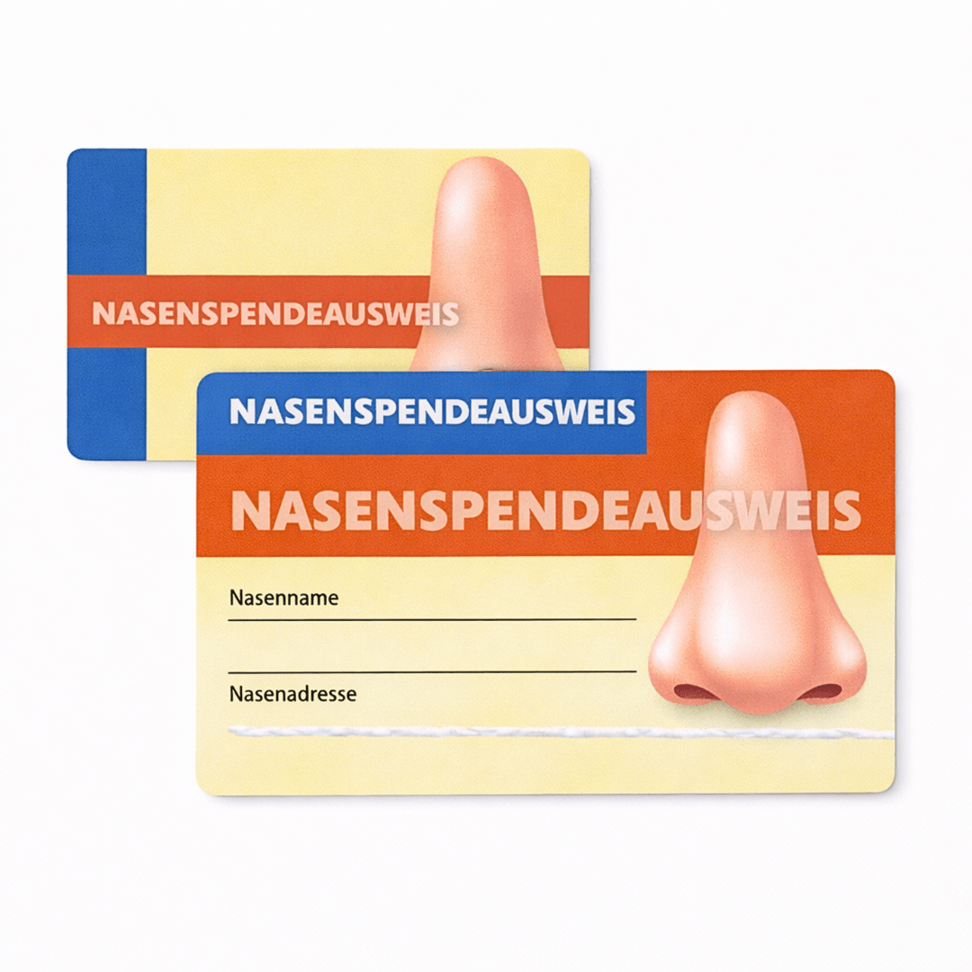 Nasenspendeausweis Hackkarte - FestivalStuff