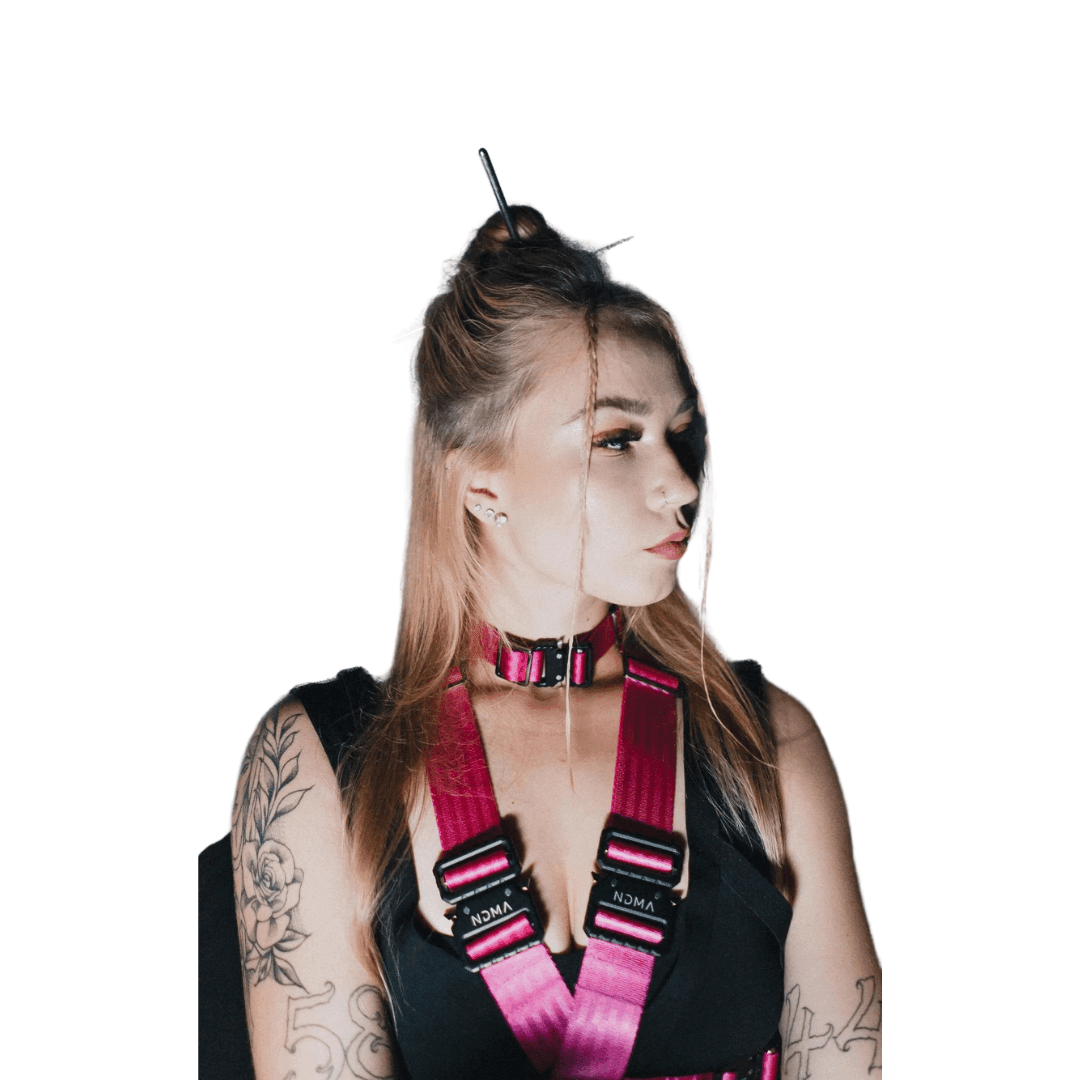 NDMAxGINA Alicia Choker - Electric Fuchsia - FestivalStuff
