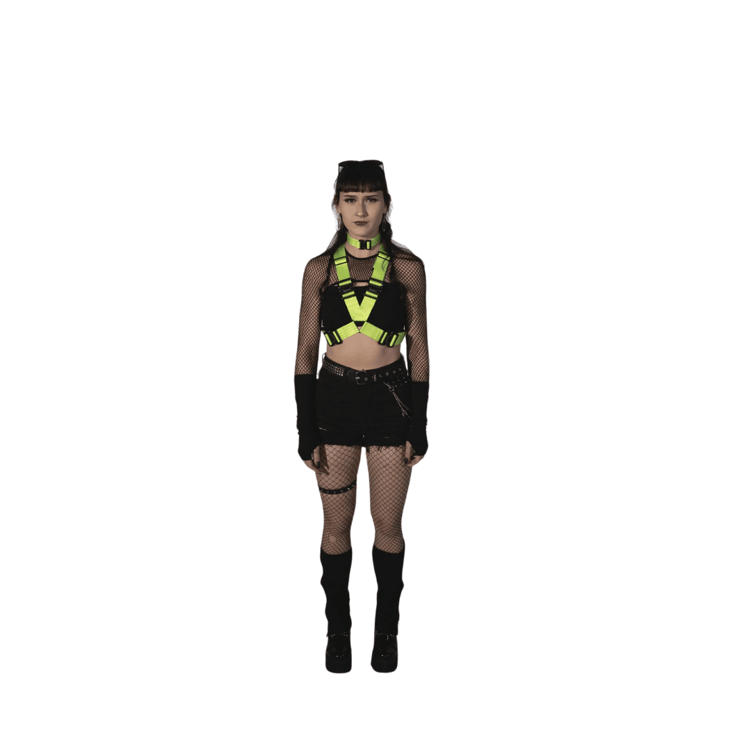 NDMAxGINA Alicia Harness - Lime Green - FestivalStuff