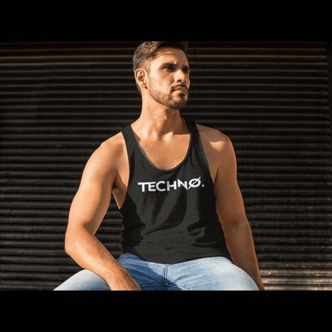 'New Techno' Tank Top (schwarz) - FestivalStuff