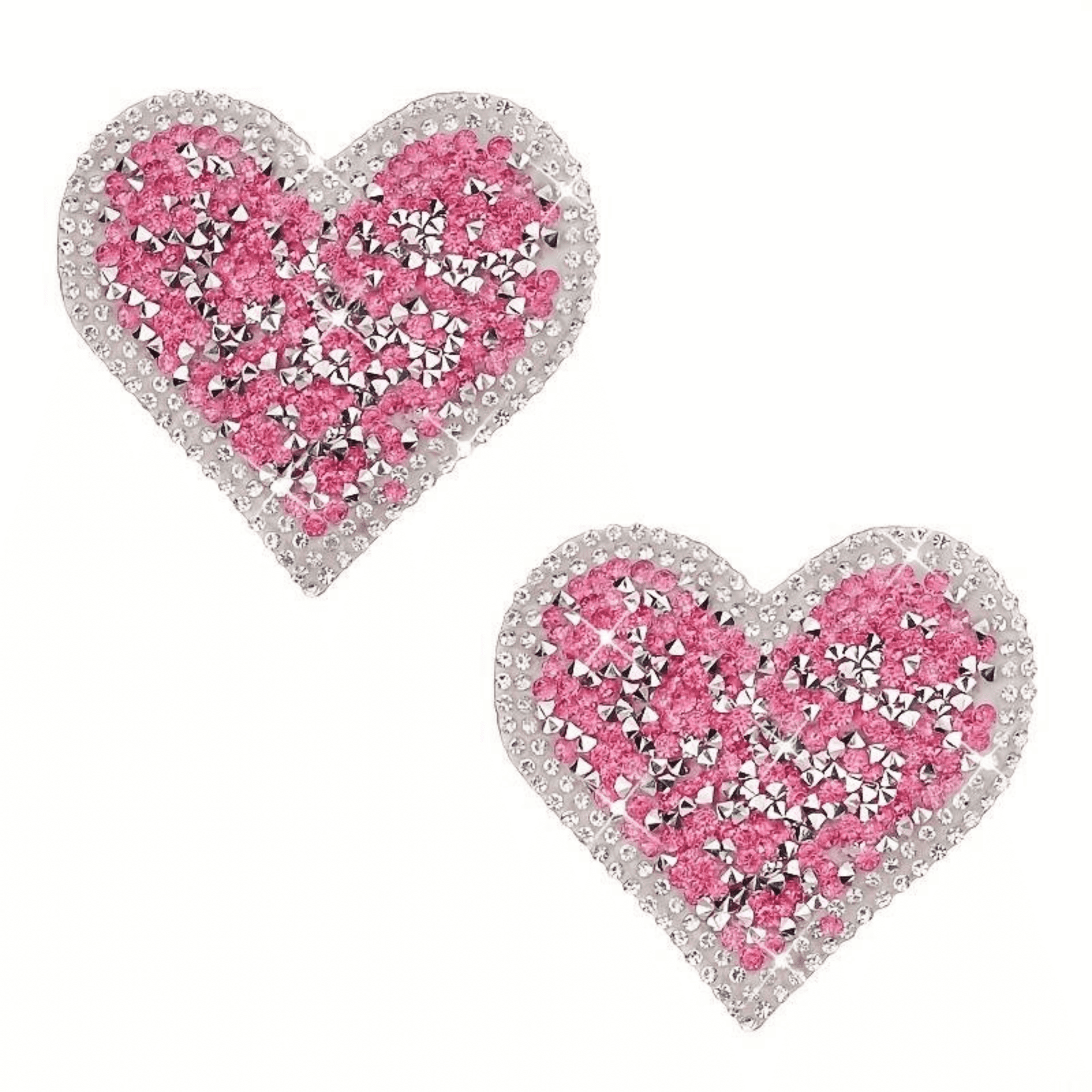 Nippel Pads in Herz Form Glitzer Pink - FestivalStuff