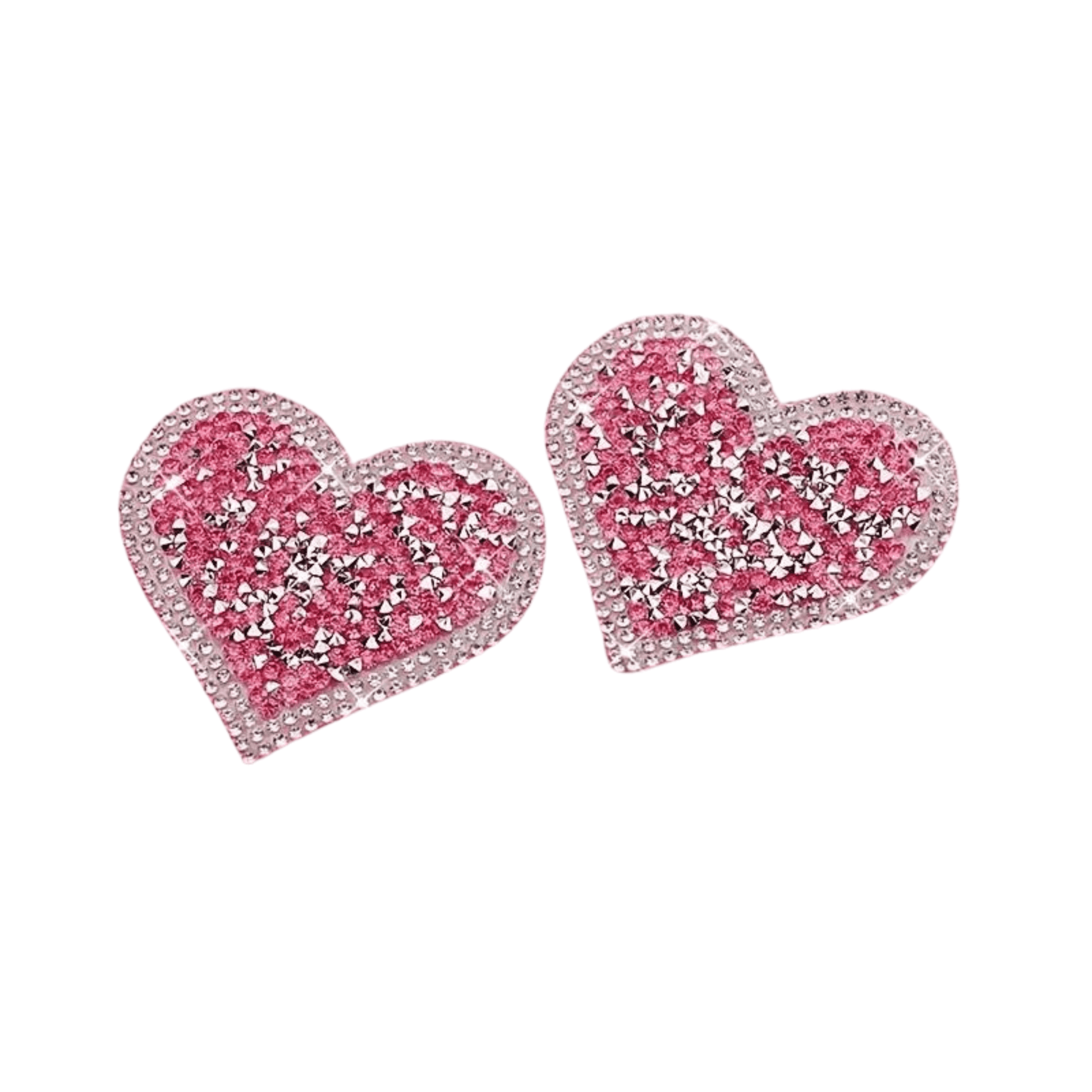 Nippel Pads in Herz Form Glitzer Pink - FestivalStuff