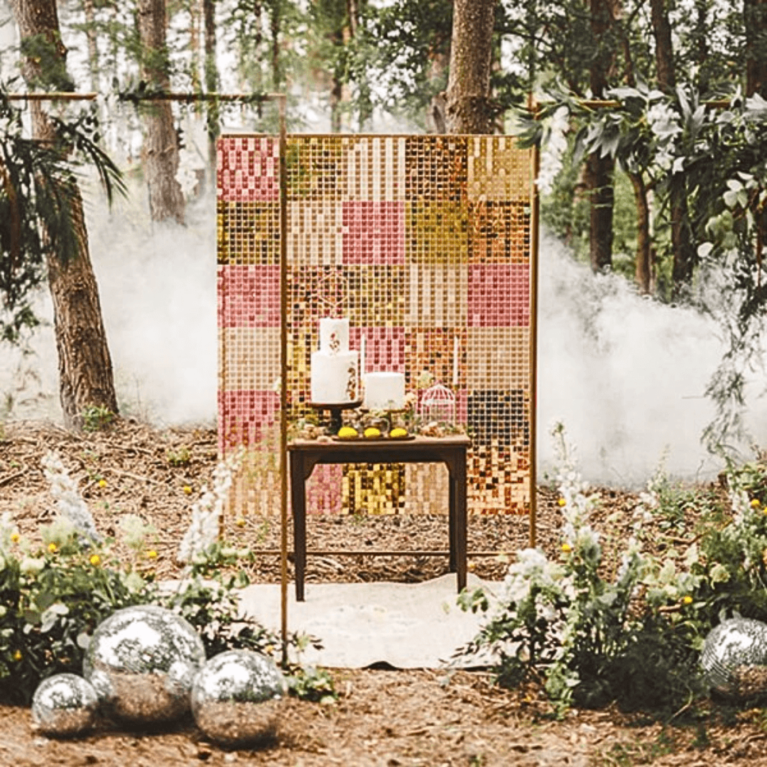 Pailletten Hintergrundplatte, 30 x30 - FestivalStuff