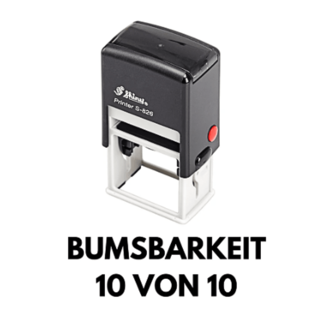 Party Stempel - BUMSBARKEIT 10 VON 10 - FestivalStuff