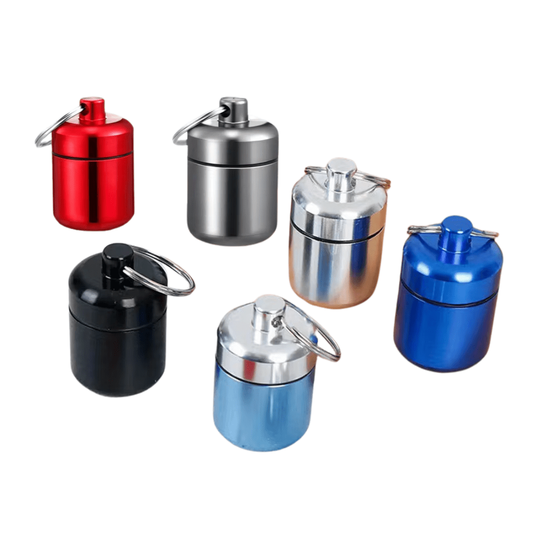 Pillenbox Schlüsselanhänger Aluminium - FestivalStuff