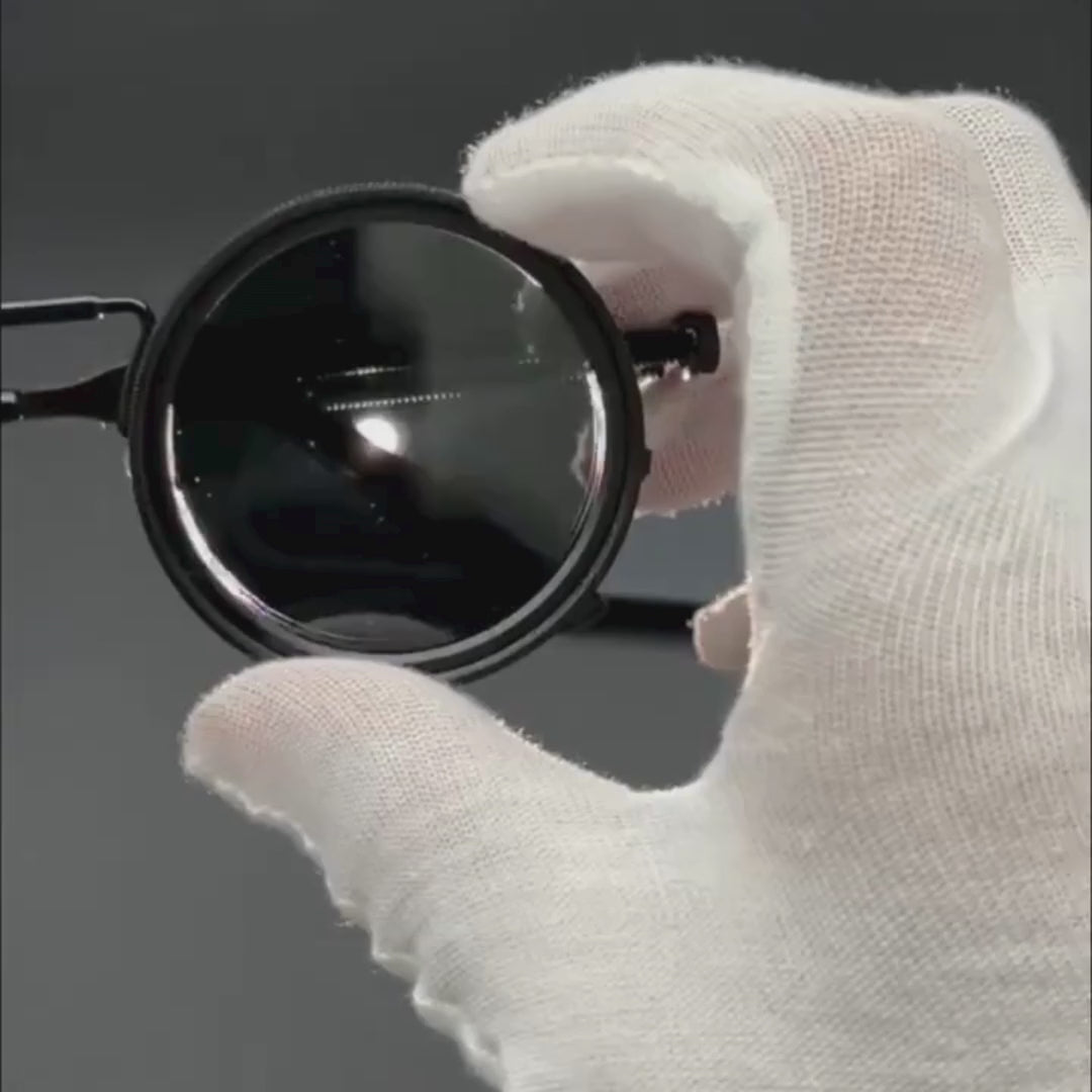 Video laden: Steampunk ND Sonnenbrille Schwarz – Verstellbare Sonnenbrille UV400