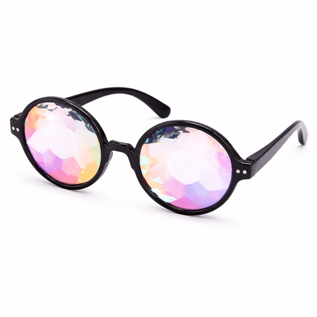 Psychedelische Brille Schwarz - FestivalStuff