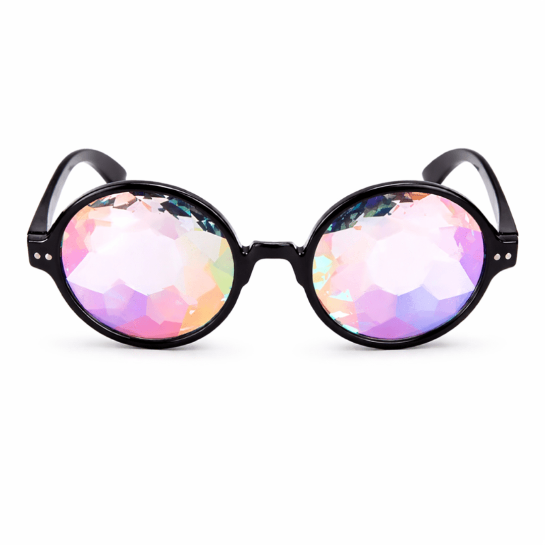 Psychedelische Brille Schwarz - FestivalStuff