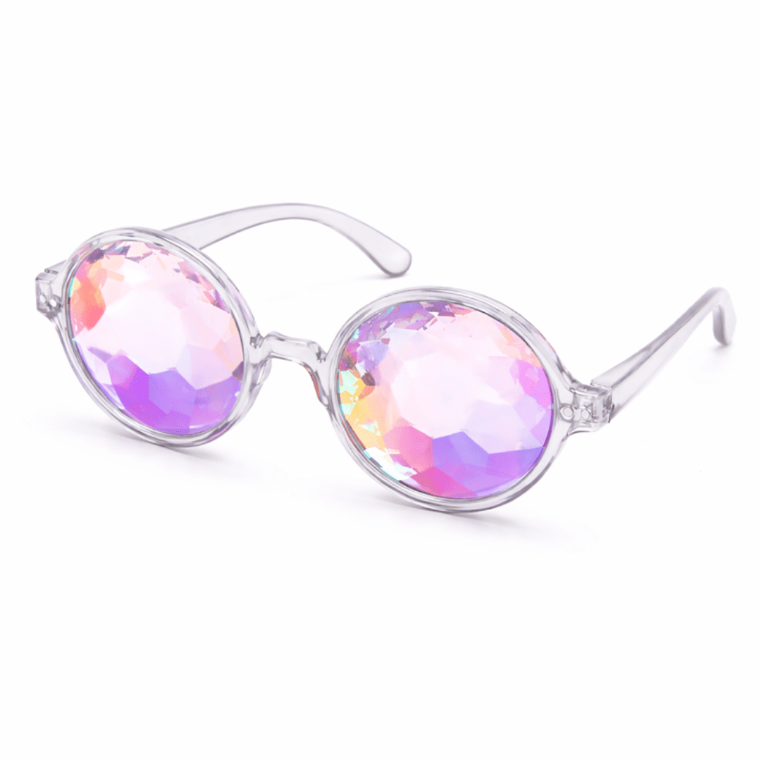 Psychedelische Brille Transparent - FestivalStuff