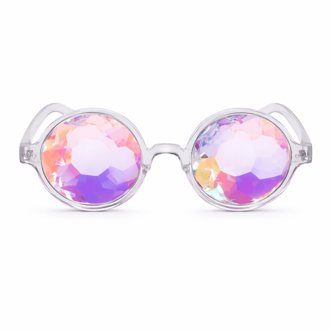 Psychedelische Brille Transparent - FestivalStuff