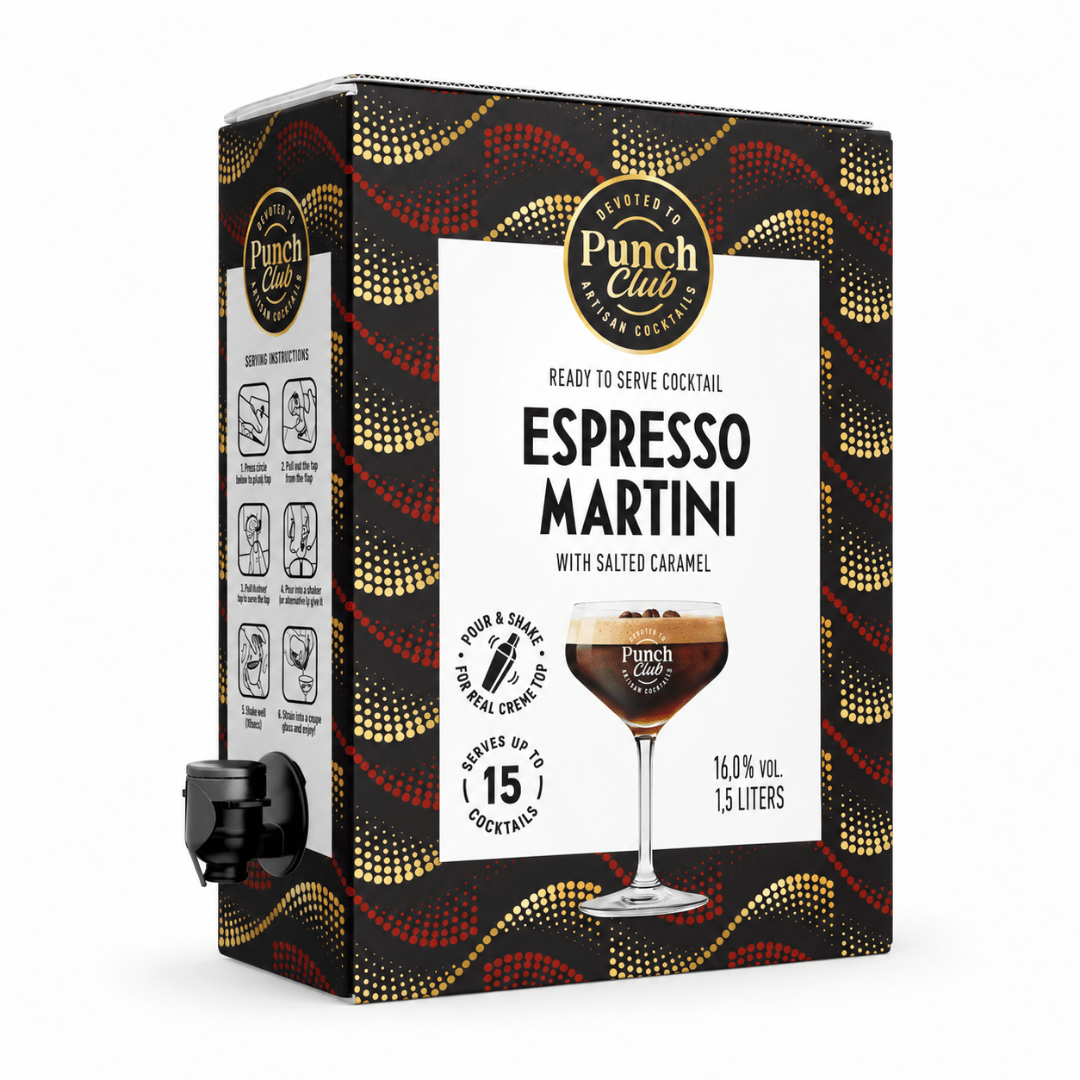 Punch Club Espresso Martini Salted Caramel Cocktail Bag in Box 1,5 l - FestivalStuff