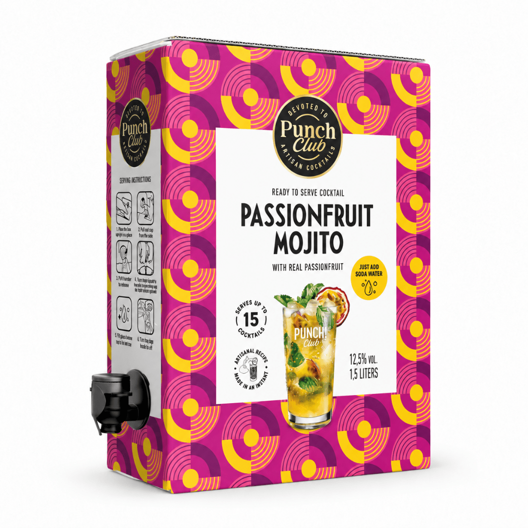 Punch Club Passionfruit Mojito Cocktail Bag in Box 1,5 l - FestivalStuff