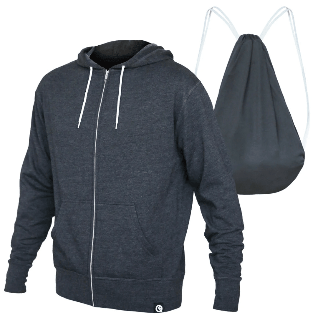 Quikflip Zip Hoodie Dunkelgrau - FestivalStuff