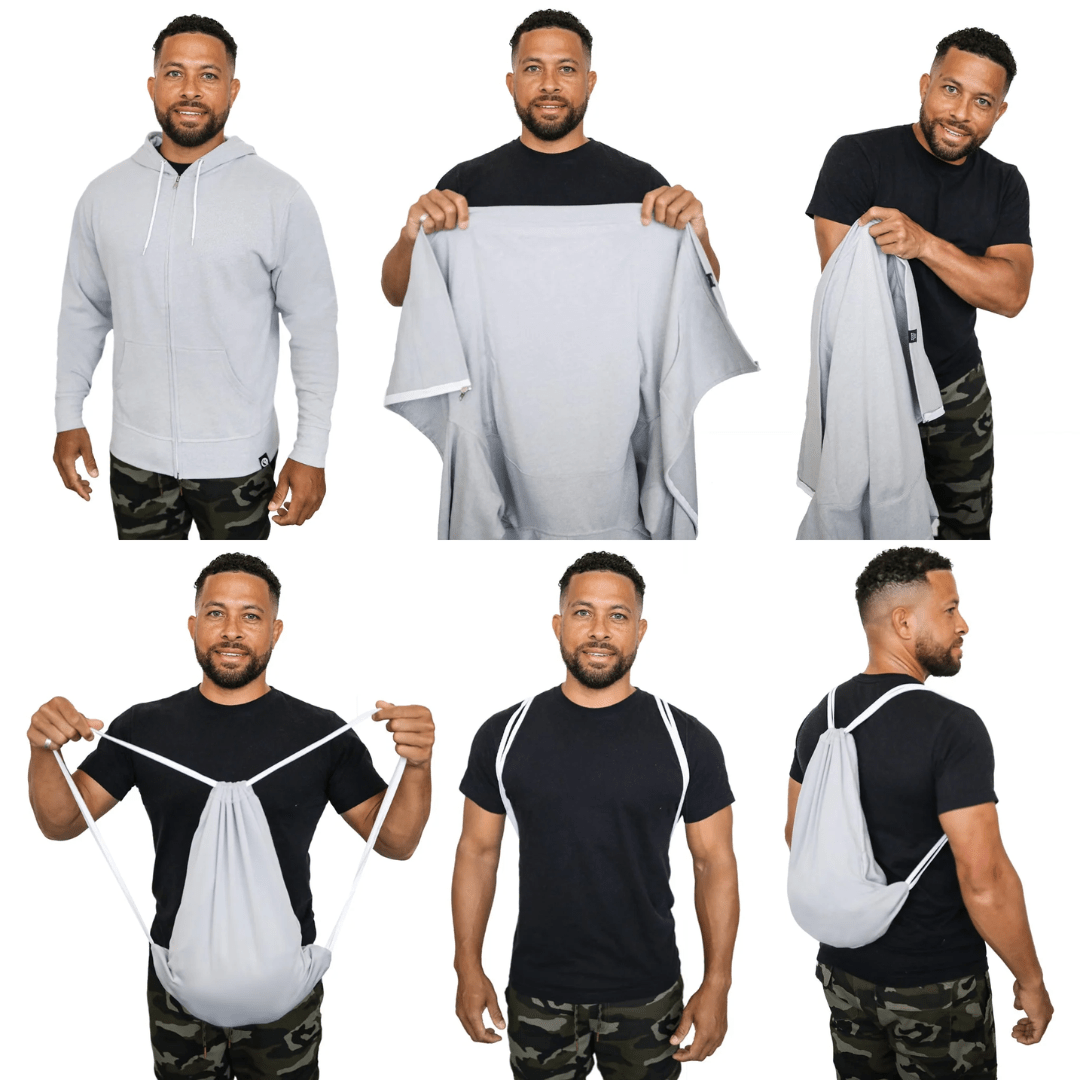 Quikflip Zip Hoodie Hellgrau - FestivalStuff