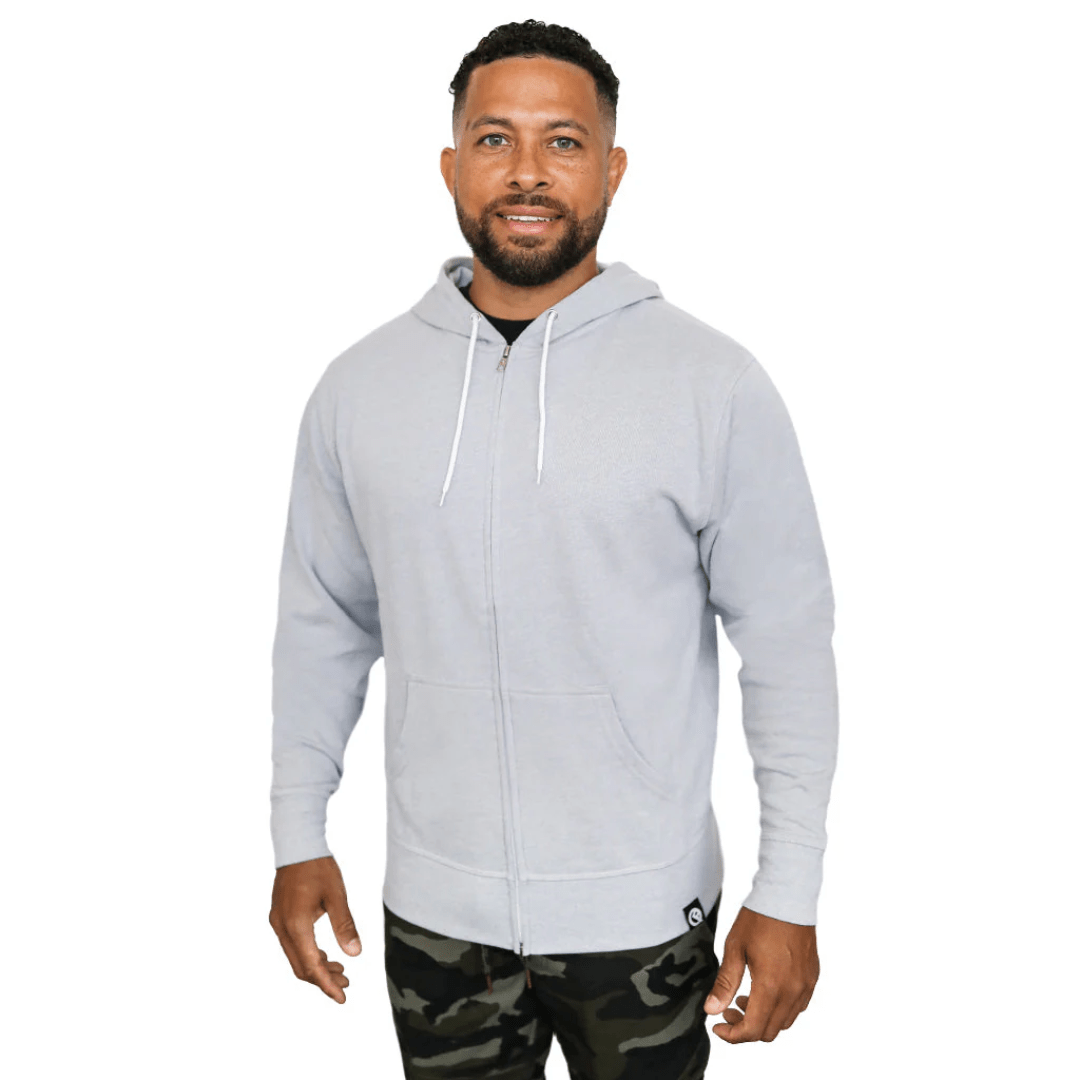 Quikflip Zip Hoodie Hellgrau - FestivalStuff