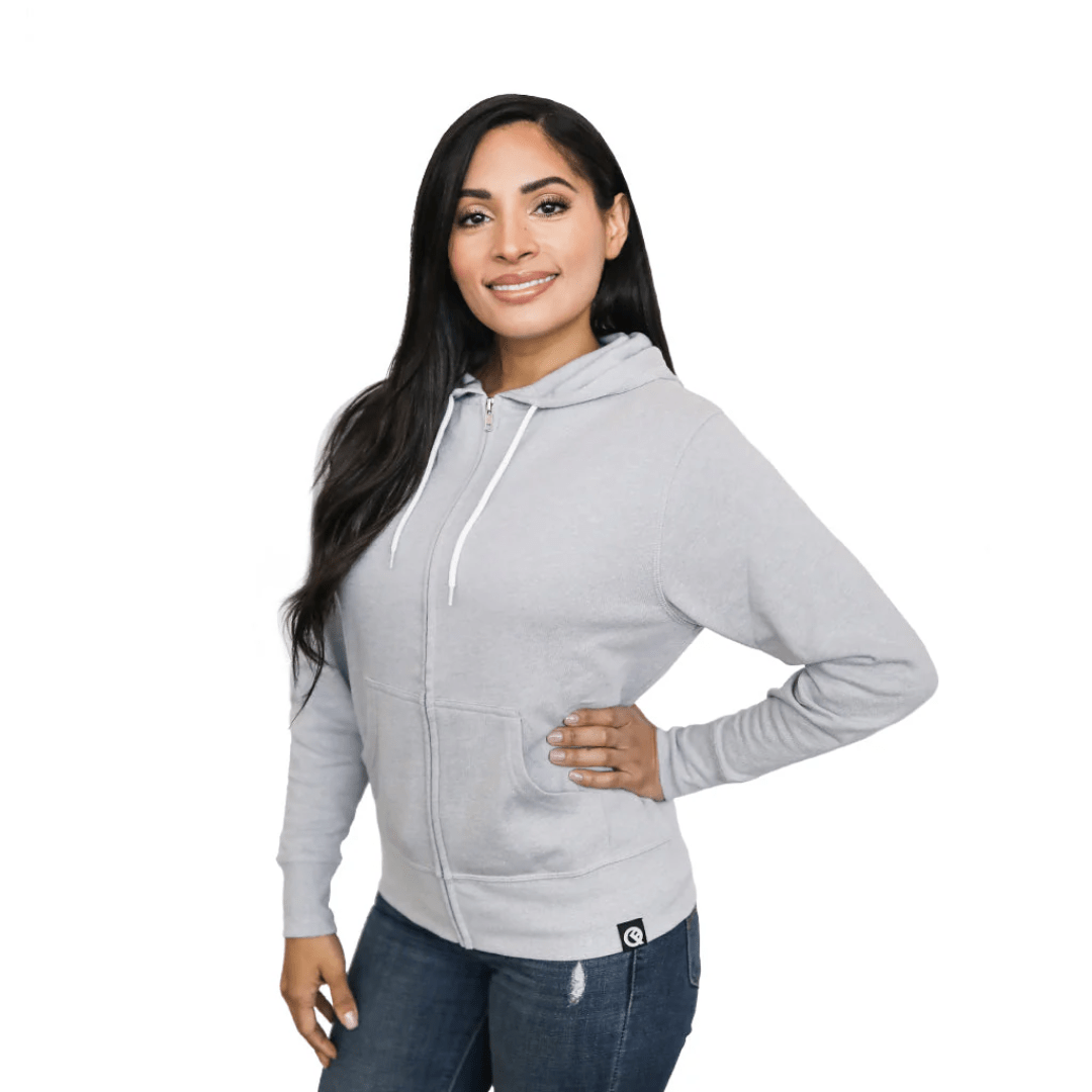 Quikflip Zip Hoodie Hellgrau - FestivalStuff