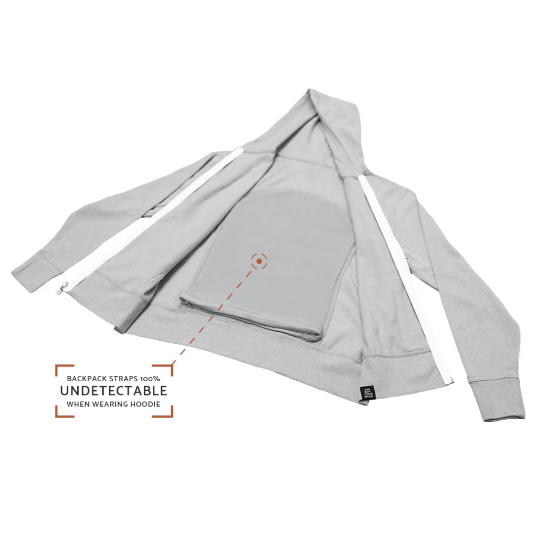 Quikflip Zip Hoodie Hellgrau - FestivalStuff