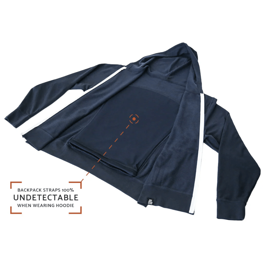 Quikflip Zip Hoodie Navy - FestivalStuff