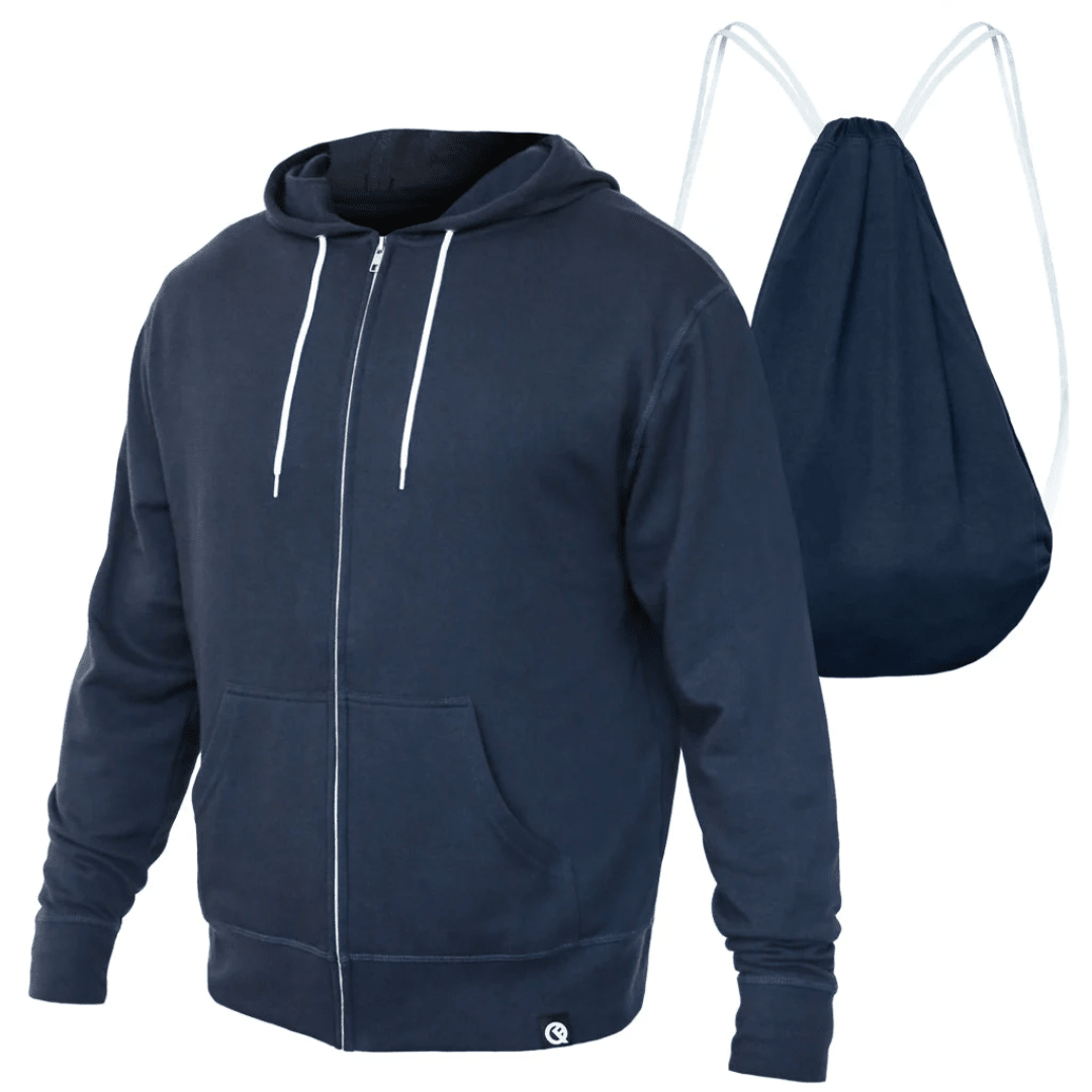 Quikflip Zip Hoodie Navy - FestivalStuff