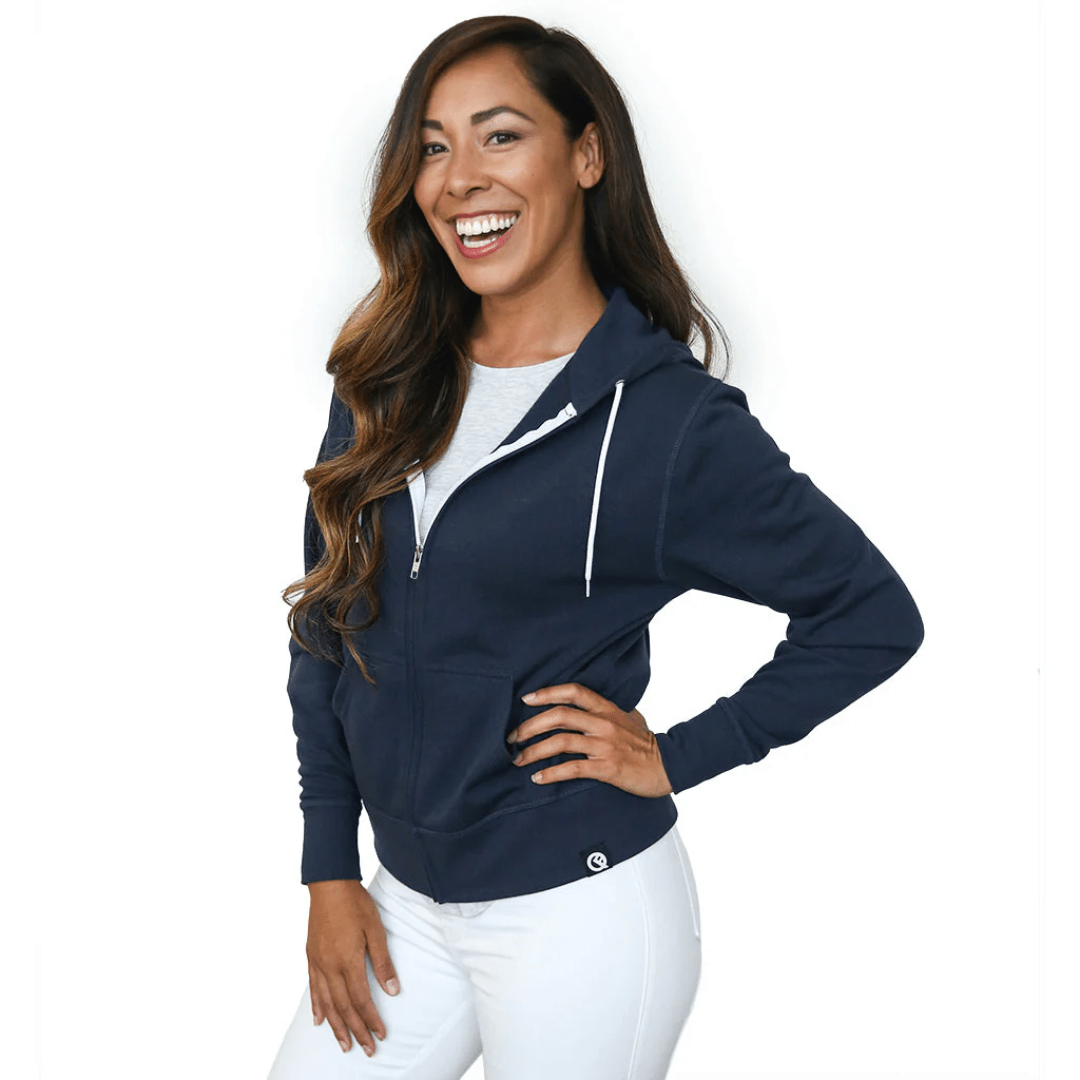 Quikflip Zip Hoodie Navy - FestivalStuff