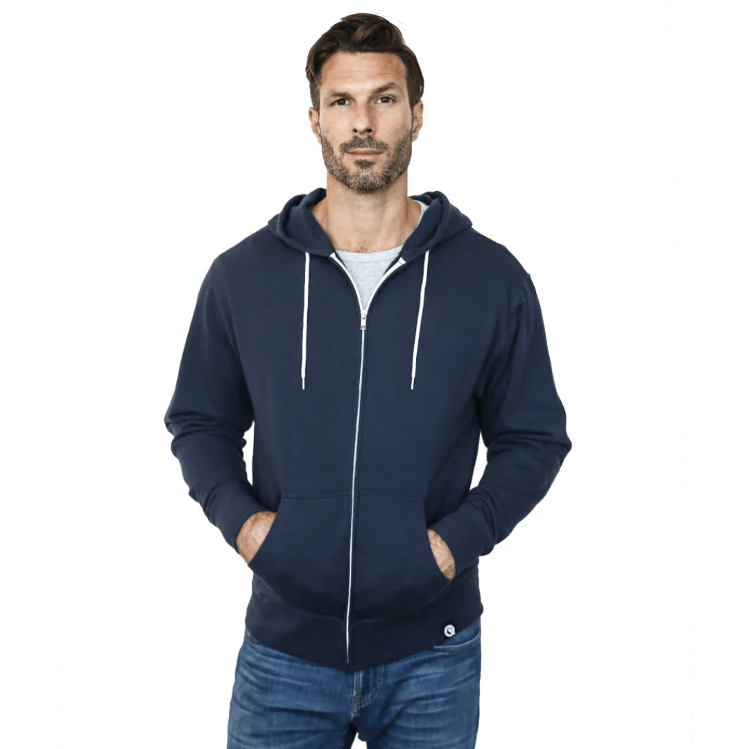Quikflip Zip Hoodie Navy - FestivalStuff