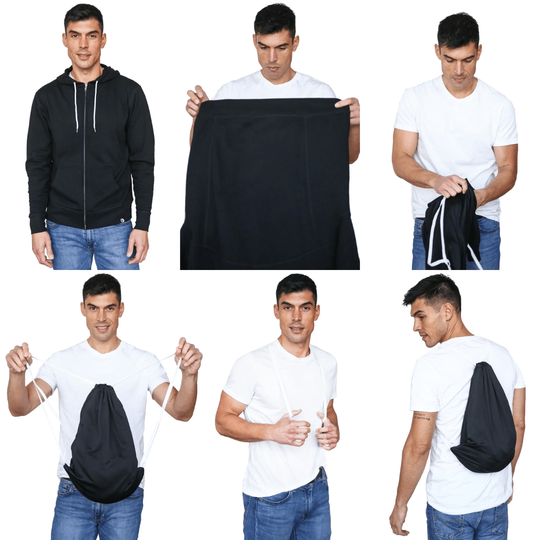 Quikflip Zip Hoodie Schwarz - FestivalStuff