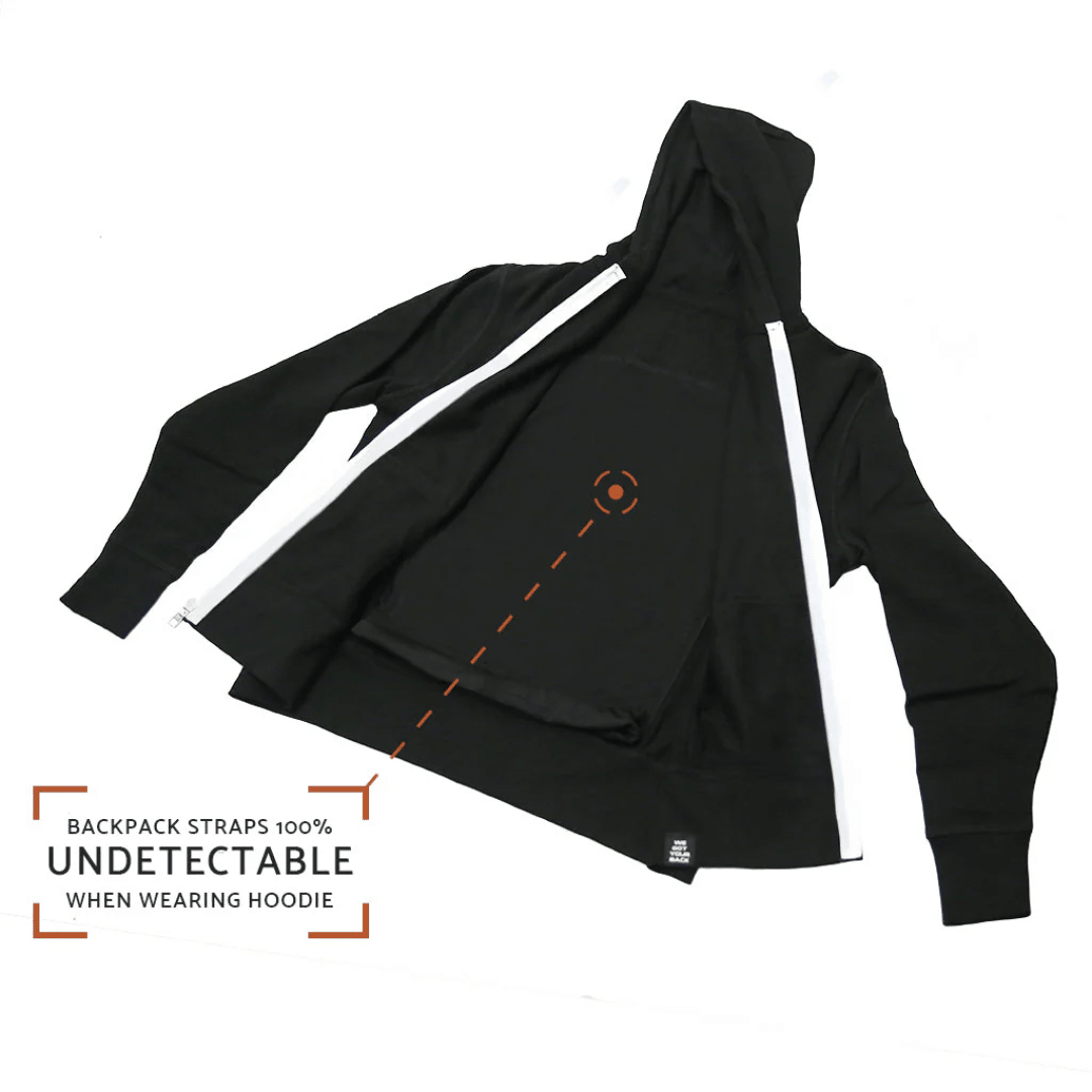 Quikflip Zip Hoodie Schwarz - FestivalStuff