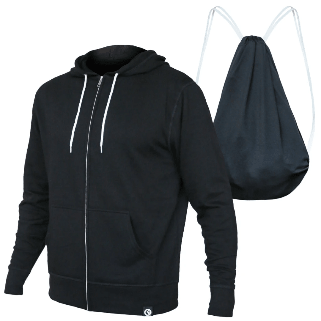 Quikflip Zip Hoodie Schwarz - FestivalStuff