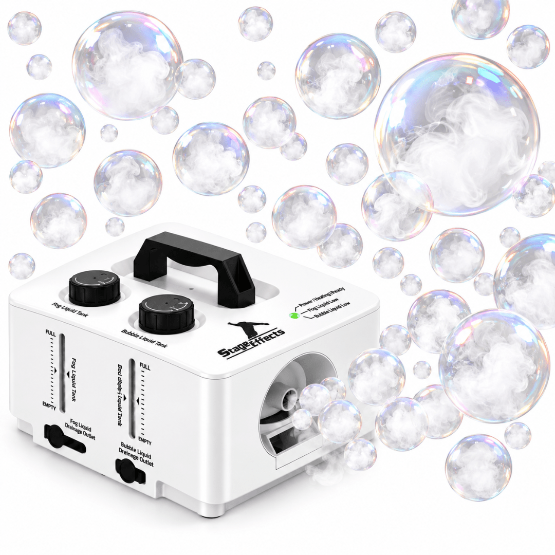Rauchblasenmaschine 2-in-1 mit Nebel und Seifenblasen - FestivalStuff