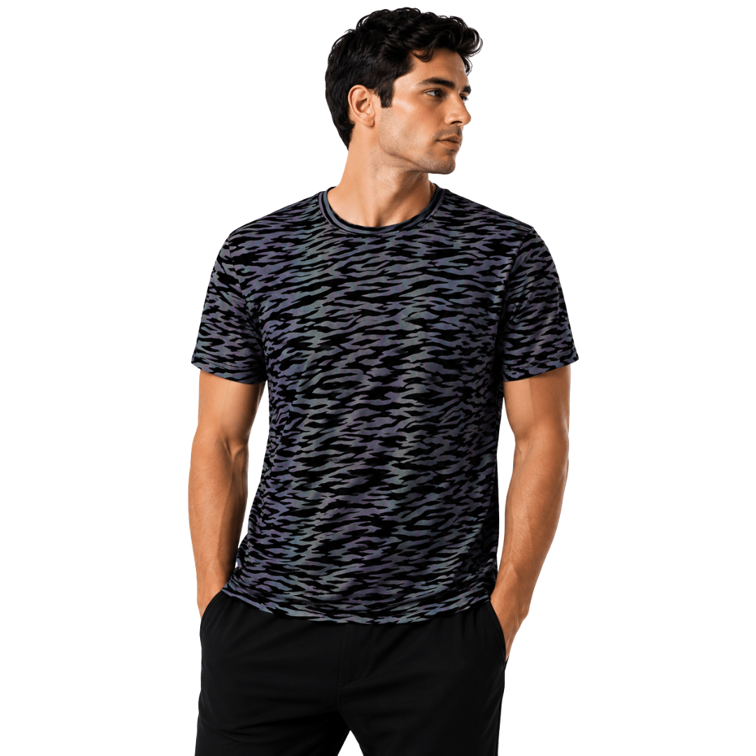 Reflektierendes T-Shirt Midnight Zebra - FestivalStuff