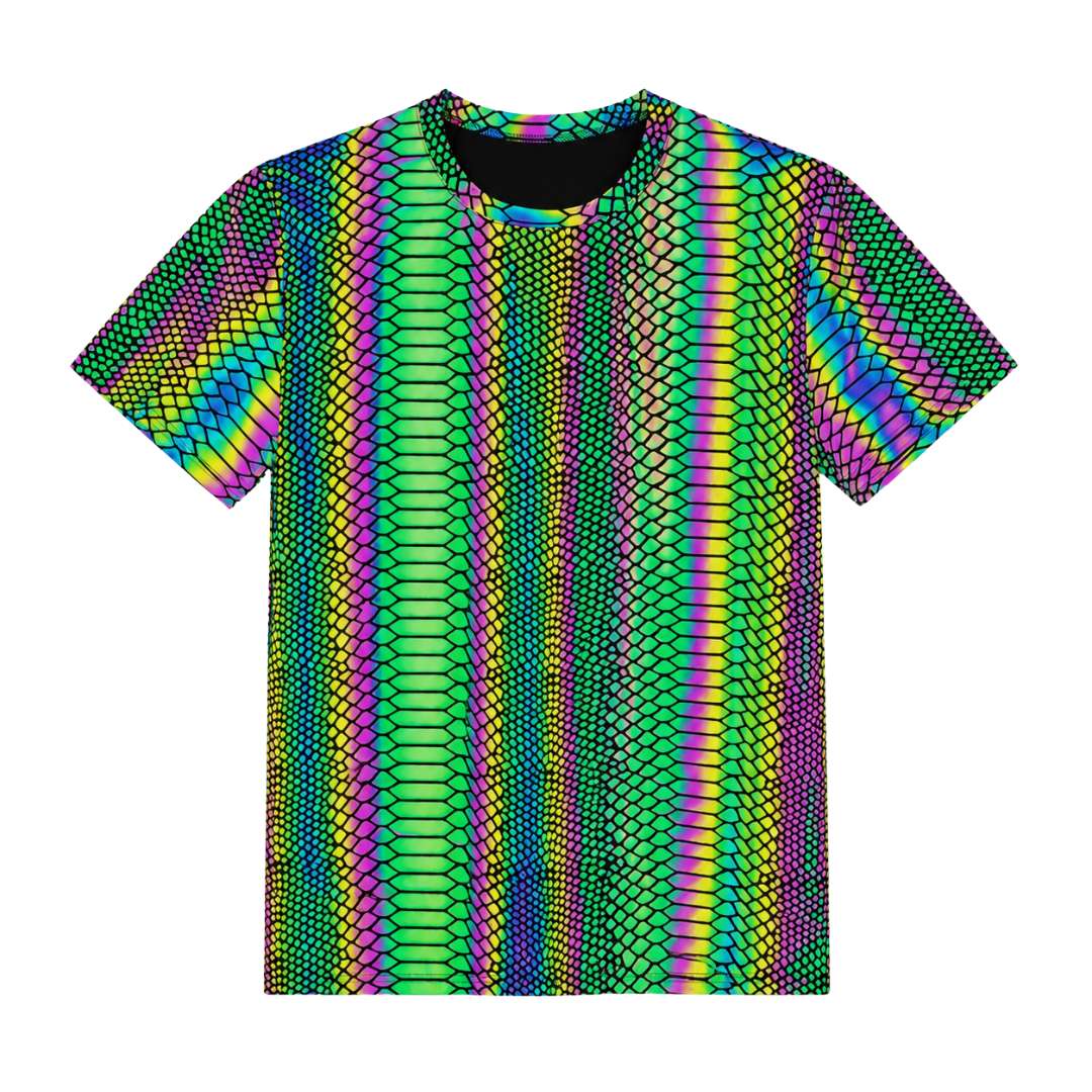 Reflektierendes T-Shirt Neon Snake - FestivalStuff
