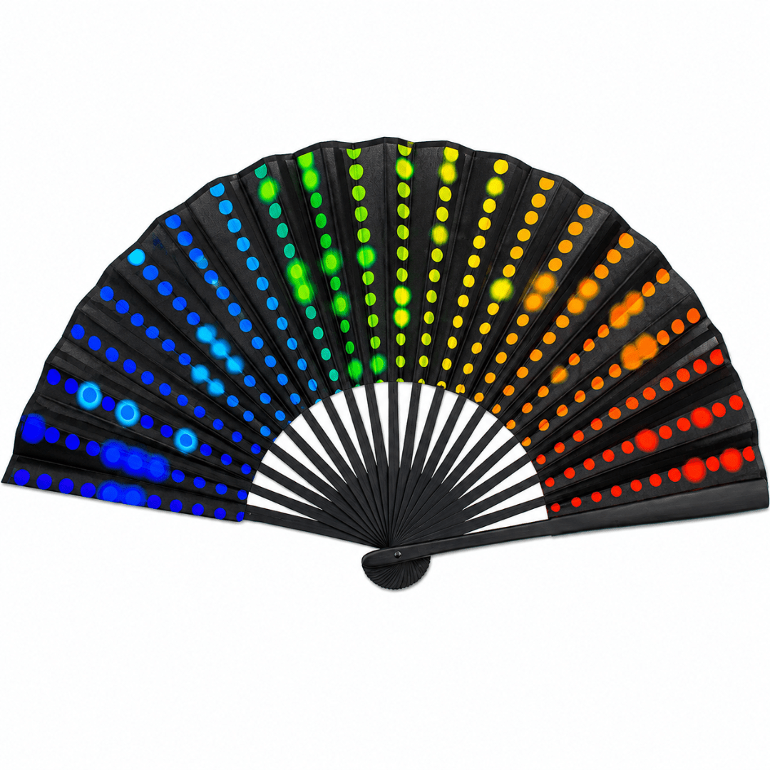 Regenbogen Fächer Reflektierend 64 cm - FestivalStuff
