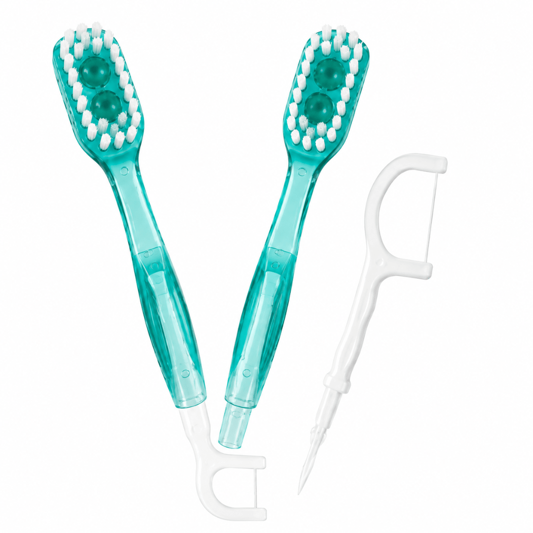 Reisezahnbürsten 5-in-1 mit Zahnseide Minze - FestivalStuff