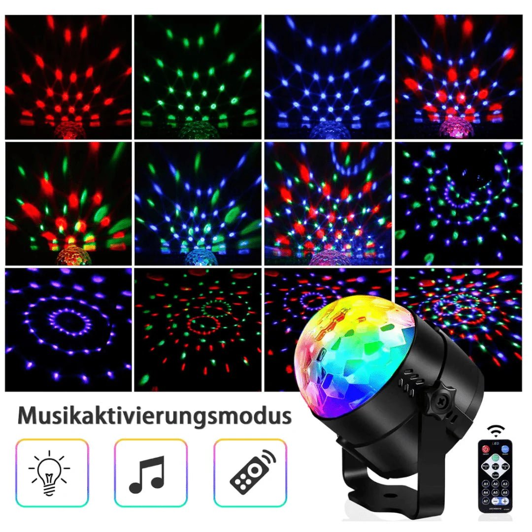 RGB Partylampe mit Musiksteuerung & Fernbedienung - FestivalStuff