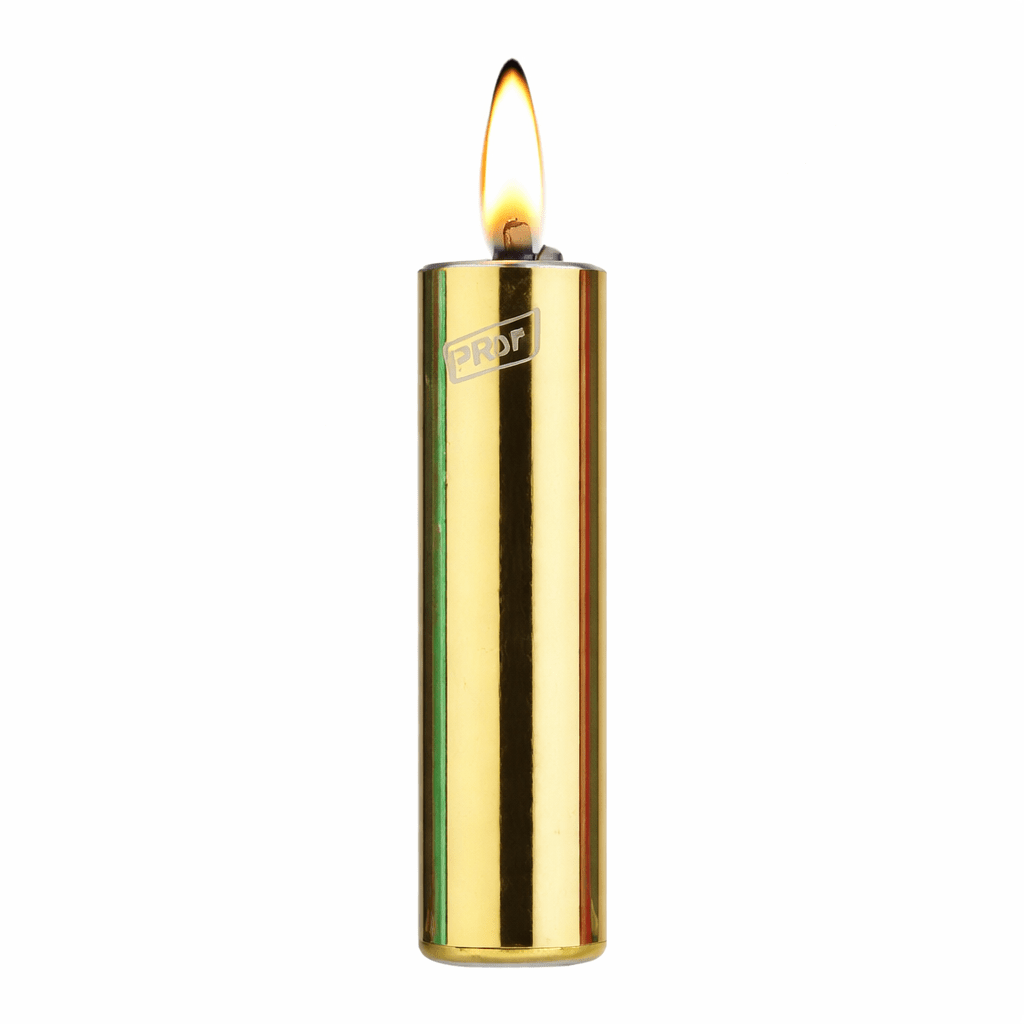 Rundes Metallfeuerzeug Gold - FestivalStuff