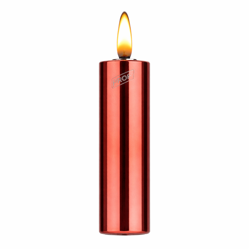 Rundes Metallfeuerzeug Rot - FestivalStuff