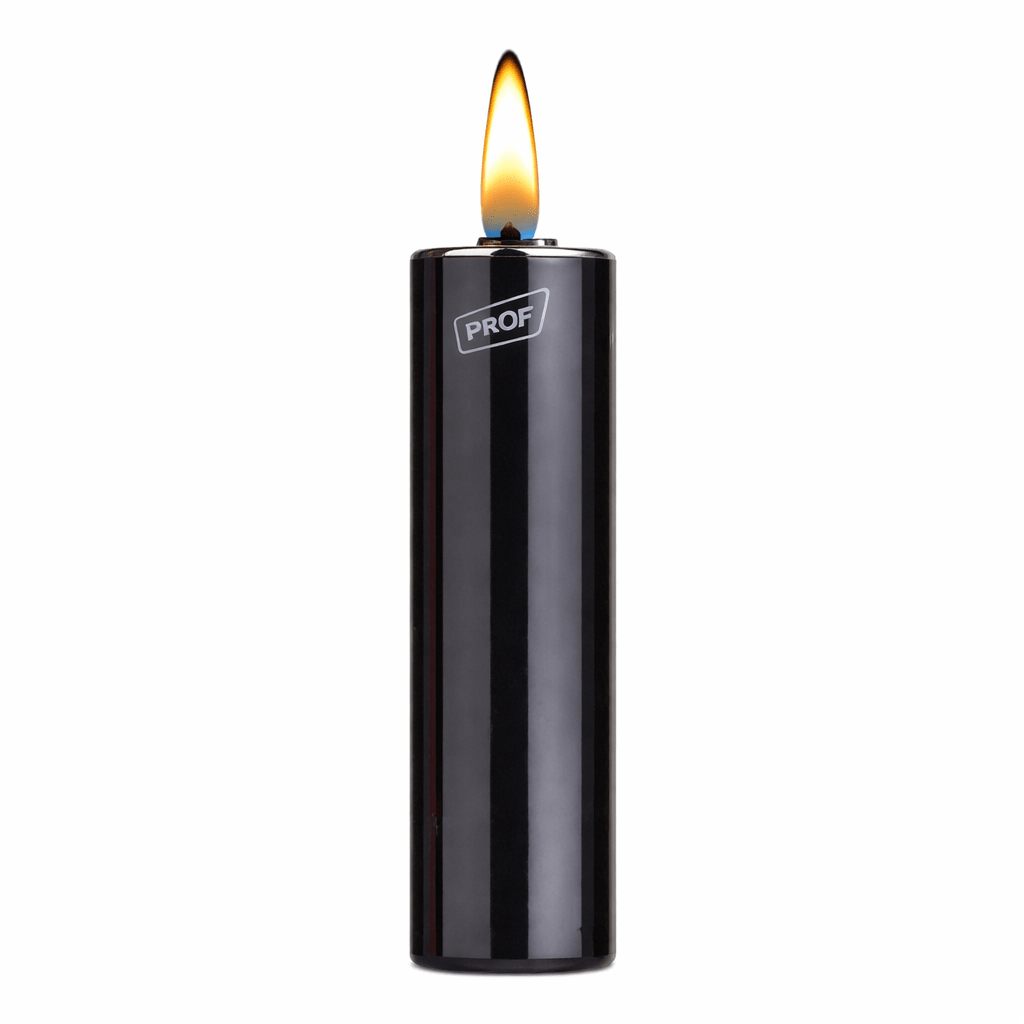 Rundes Metallfeuerzeug Schwarz - FestivalStuff