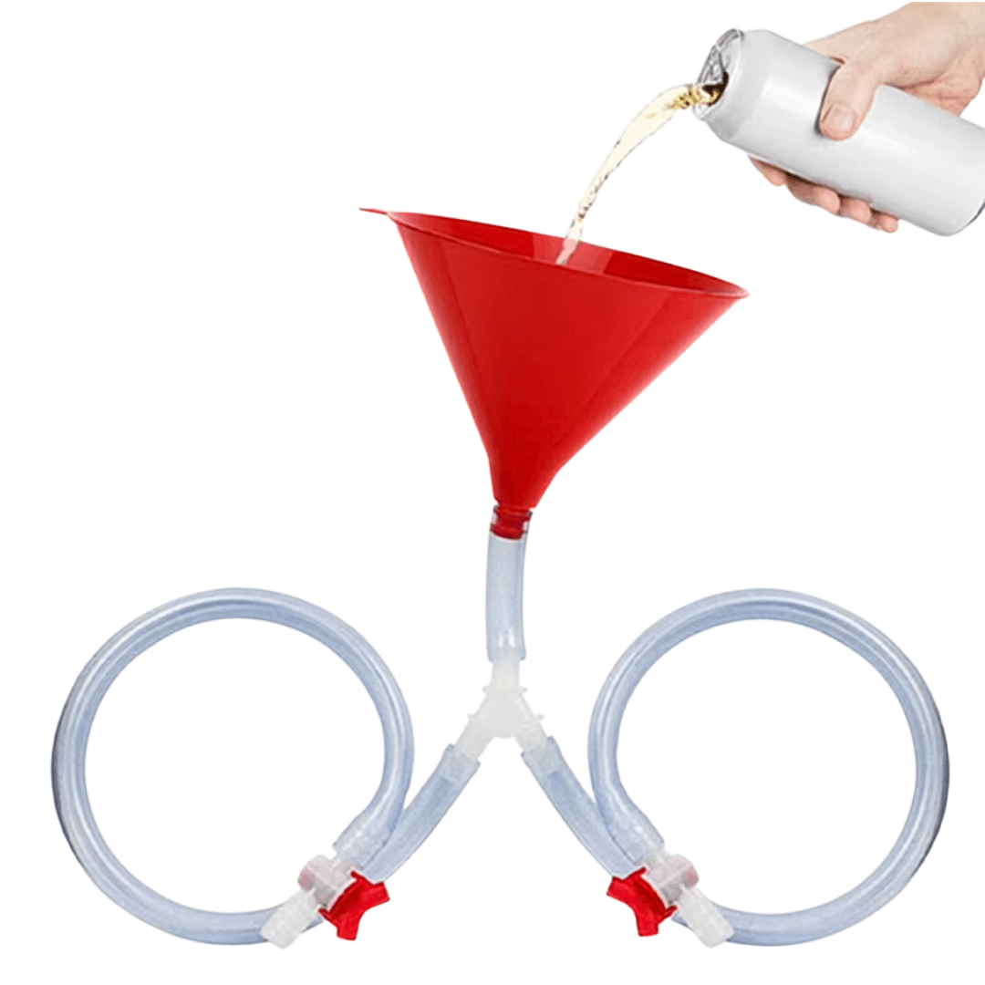 Sauftrichter mit 2 Schläuchen und Absperrhahn - FestivalStuff