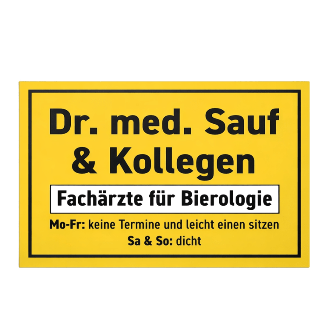 Schild Dr. med. Sauf & Kollegen - FestivalStuff