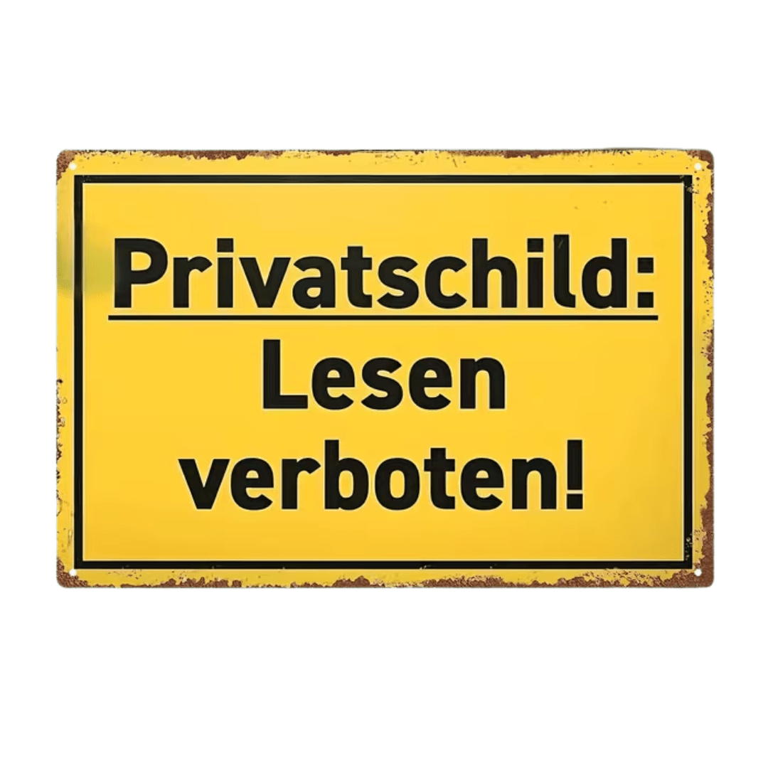 Schild Privatschild - FestivalStuff
