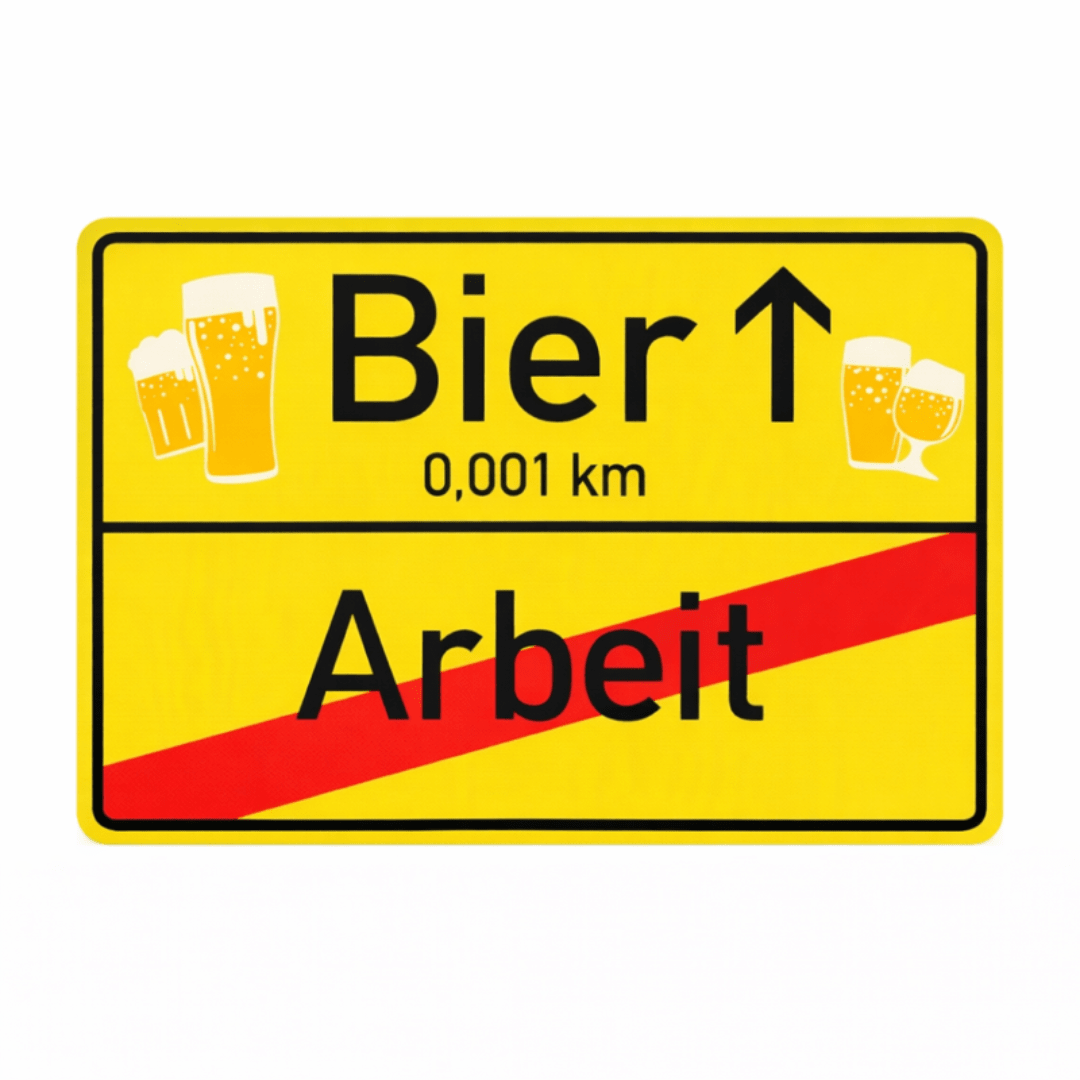 Schild Richtung Bier - FestivalStuff