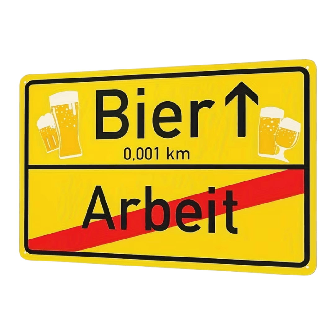 Schild Richtung Bier - FestivalStuff