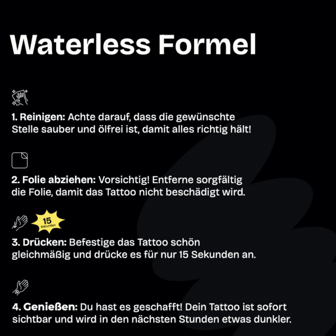 Schmetterling Pusteblume Tattoo Waterless - FestivalStuff