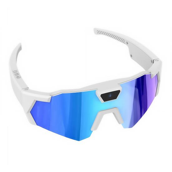 Schnelle Brille mit Kamera Weiß - Blau - FestivalStuff